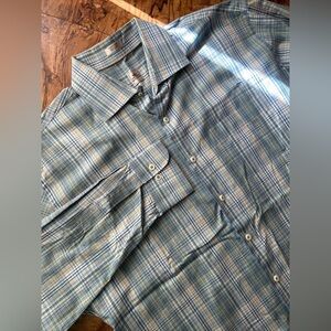 Peter Millar Mens XL Multicolor Plaid Long Sleeve Button‎ Down Shirt